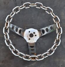 Chainlink Steering Wheel Lowrider Hotrod  Boat Ratrod Kitcar Mancave Vintage 