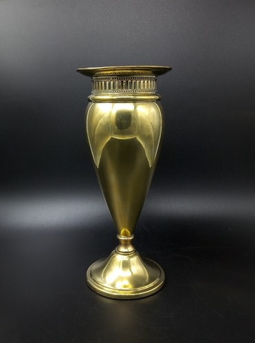 Vintage brass vase elegantly - vintage, vase,
