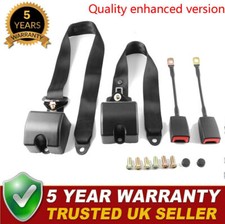 Universal 2 Sets 3 Point Inertia Seat Belt Car Truck Adjustable Safety Belts NEW