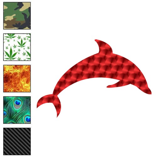 Jumping dolphin vinyl decal - jumping,
