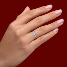 Diamond Engagement Ring Lab Grown Round 2 Carat IGI Certified Platinum 950