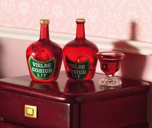 Two liqueur bottles dolls - liqueur, bottles,