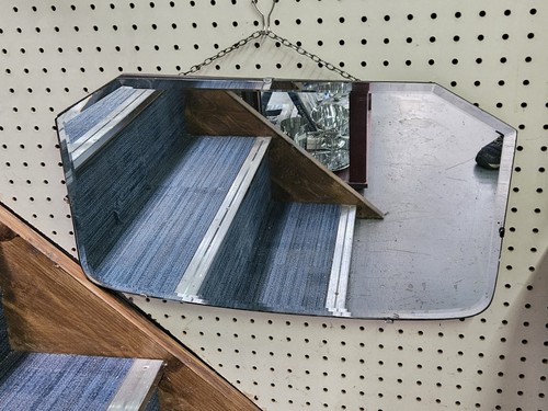 Vintage frameless wall mirror - wall,