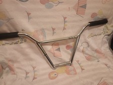 Blank BMX Tech 4pc Bars 29" x 9.25"  (22.2mm) - Chrome with Cult Ricany Grips