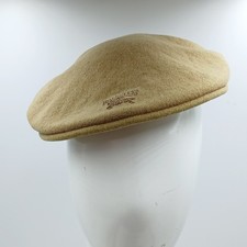 Burberrys Flat Cap Vintage Newspaper Boy Cap Tan Colour 100% Wool Men's Hat S/M