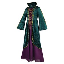 Women's Hocus Pocus 2 Winifred Sanderson Halloween Cosplay Costume Cloak Wig UK