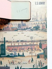 L S LOWRY Painter Of NORTHERN  LIFE signed clear signature 1942  VINTAGE PAGE 