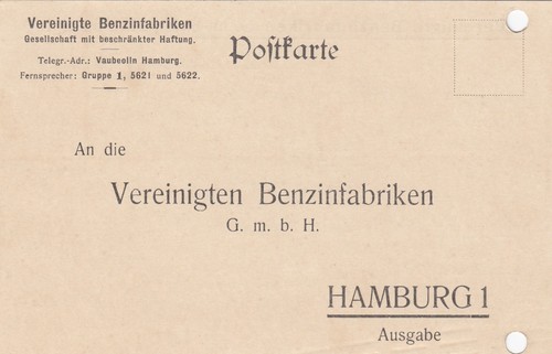 Hamburg postcard 1911 united - hamburg,, 1911,