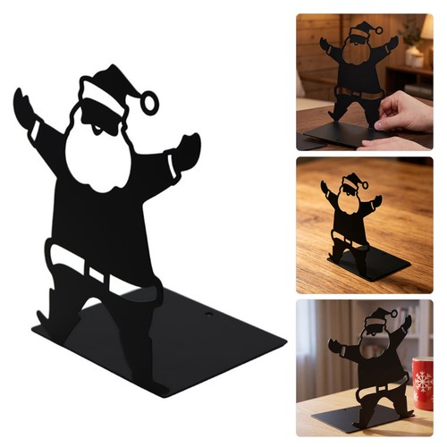 Pcs metal bookends santa - metal, bookends: