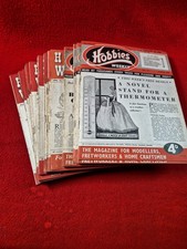 Job Lot HOBBIES WEEKLY Magazines : 52 Issues 1954 Inc Plans