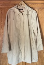 Ladies Hooded And Lined Dannimac Beige/Yellow Coat Size L