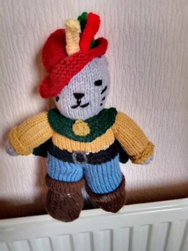 Hand knitted puss boots - knitted,