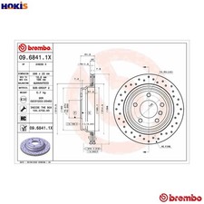 2x BRAKE DISC 09.6841.1X FOR