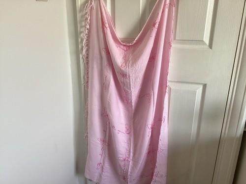 Pink embroidered sarong - embroidered, shawl