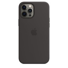 Genuine Apple iPhone 12 Pro Max Silicone Case / Cover with MagSafe - Black - New