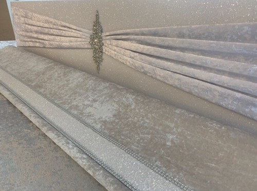 White glitter crushed velvet - crushed,