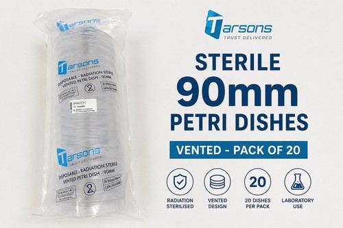 Tarsons sterile 90mm vented - sterile,