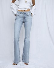 River Island Womens Bootcut Jeans Blue Mid Rise Denim Trousers Pants Bottoms