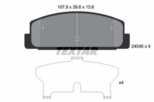 Textar 2404501 rear brake pad - 2404501,