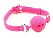 Cute Pink Breathable Silicon Ball Gag Dungeon Wheel Adult Restrain Role Play Kit