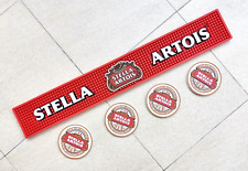 Free ship STELLA ARTOIS Rubber bar mats spill mat bar runner &4pc beer coasters