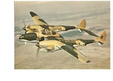 Postcard Lockheed P38 J Lightning Fighter Plane
