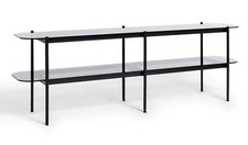Neo 2 Shelf Large TV Unit Black Modern and Stylish Media Storage Solution