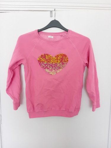 Girls next pink sequin heart - next,