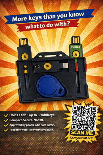 Card holder with yubikey - with,