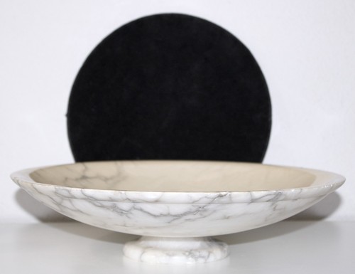 Alabaster marble pedestal - alabaster, bowl
