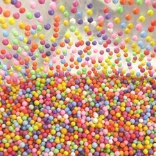 COLOURED STYROFOAM BALLS FILLER BEADS  CRAFTS POLYSTYRENE  FOAM (2.5mm-3.5mm)UK