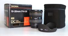 Sigma EX 10-20mm F/4.0-5.6 HSM DC EX Lens Canon Cap Case Box Excellent AK50