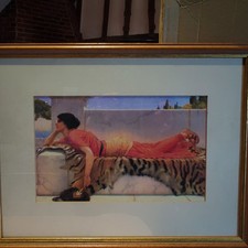 Art Print -Expectation - John William Godward 1900 35cm X 45cm (Including Frame)