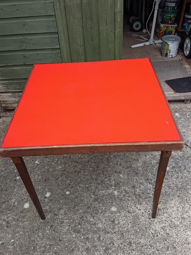 Vintage card table folding - card,