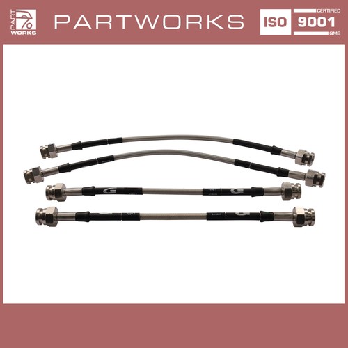 Brake hose set - braided, steel
