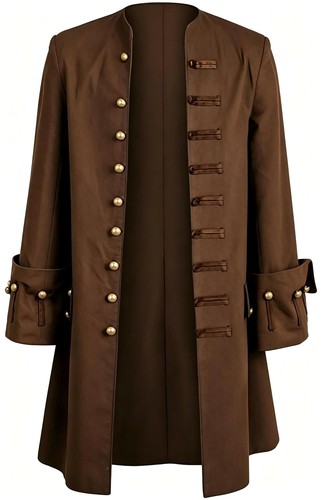 Mens brown pirate costume - brown,