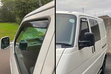 FOR VW TRANSPORTER VAN T4 1990-2003 2-pc Wind & Rain Deflectors Tinted