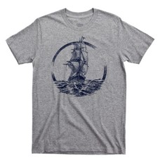 Sailing T Shirt Deep Sea Fishing Boating Shark Jaws Marine Wildlife Dolphin Tee