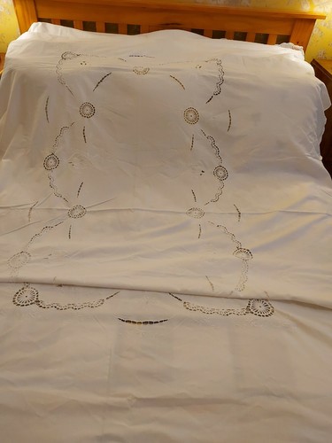 Victorian bridal bedspread - bridal,