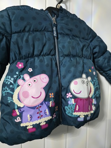 Peppa pig girls puffer coat - pig,