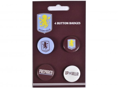Aston villa four pack button - villa,