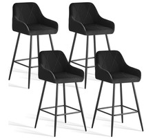 Set of 2/4 Bar Stools Velvet