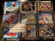 Playstation 1- Front + Back Box Art Inserts   -  NO GAME - Free Postage