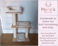 IVORY JUMBO CORDS & SHERPA Pet Cat Tree Bed Replacement for Natural Heaven II