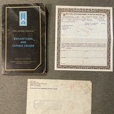 Vintage Owners Manual For 1986