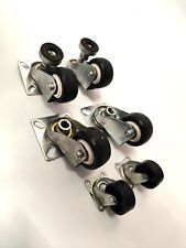6x 80mm Small Unbraked Swivel Castor/Caster Wheels Replacement Casters