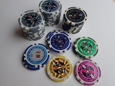 Ultimate Poker Chip Set casino resin gambling dealer token blackjack colour set