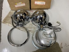 NOS MOTORCYCLE  5 3/4 Inch  HEADLIGHT / SPOT LIGHTS (2) HARLEY CHOPPER BOBBER