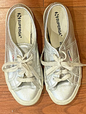 Superga Womens Silver Trainers
