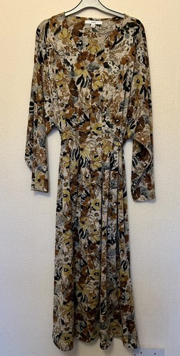 Next dress brown multi - dress, size